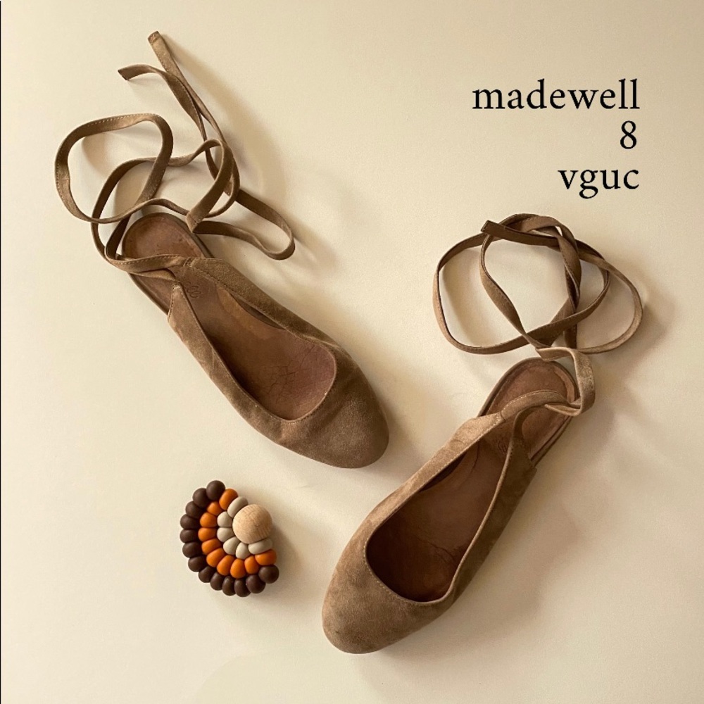 Madewell taupe suede flats
